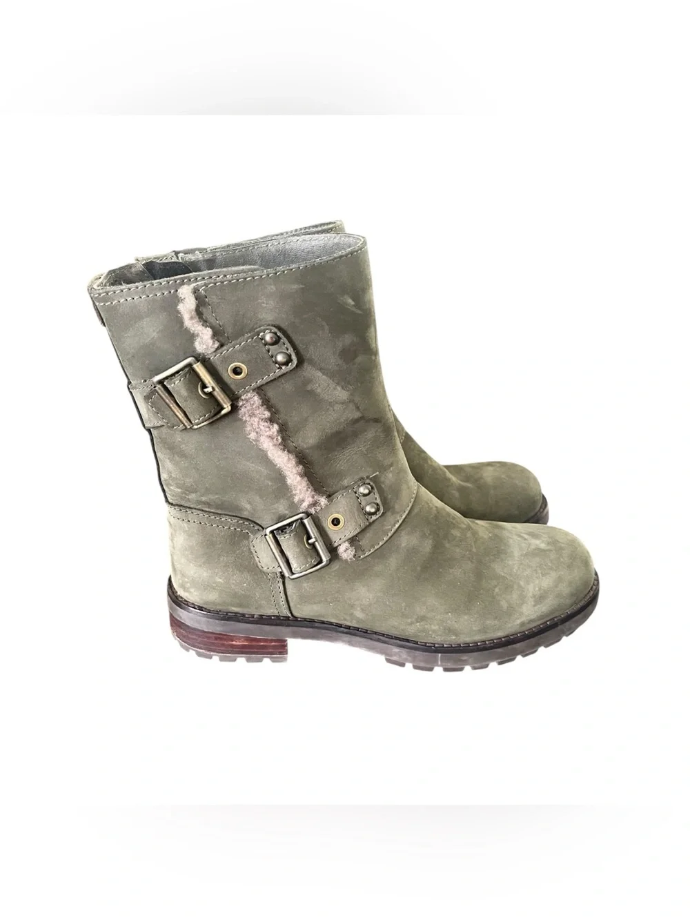 UGG Niels Women's Olive Suede Mid-Calf Boots